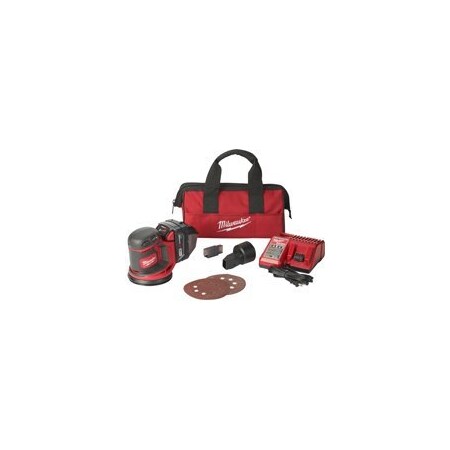 Milwaukee Hand Trucks Milwaukee M18 2648-21 Random Orbit Sander Kit, 18 V Battery, Lithium-Ion Battery 2648-21